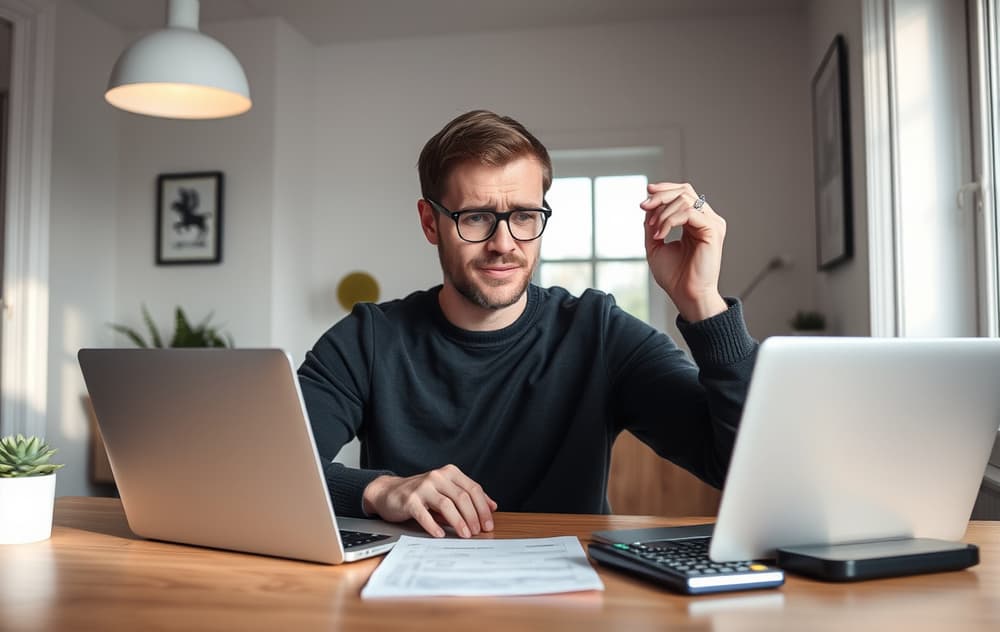 Norsk spiller sjekker skatteregler for bettinggevinster på laptop