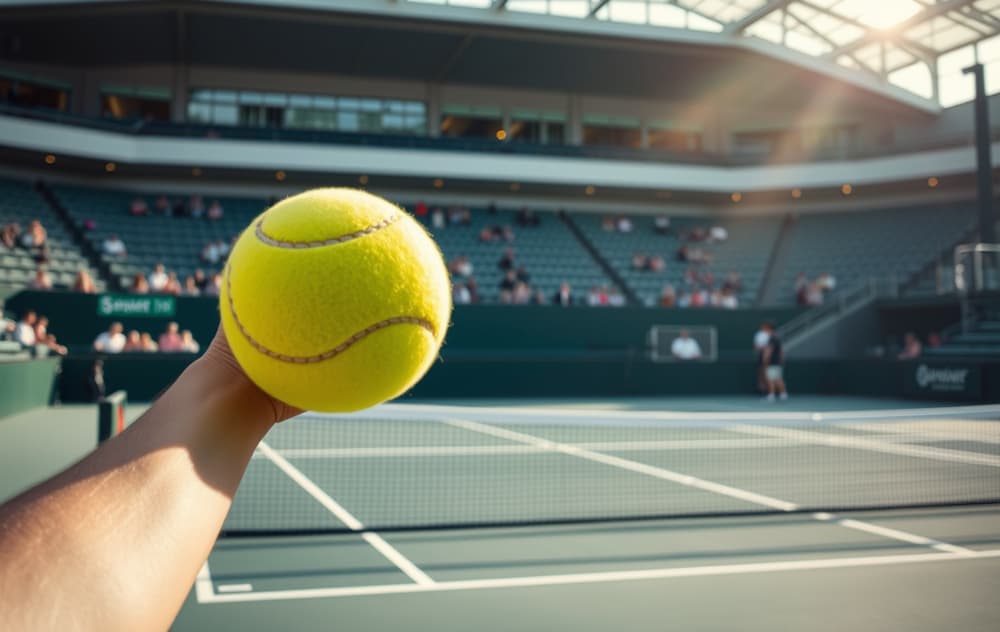 Tennisball og odds-skjerm på norsk bookmakerside